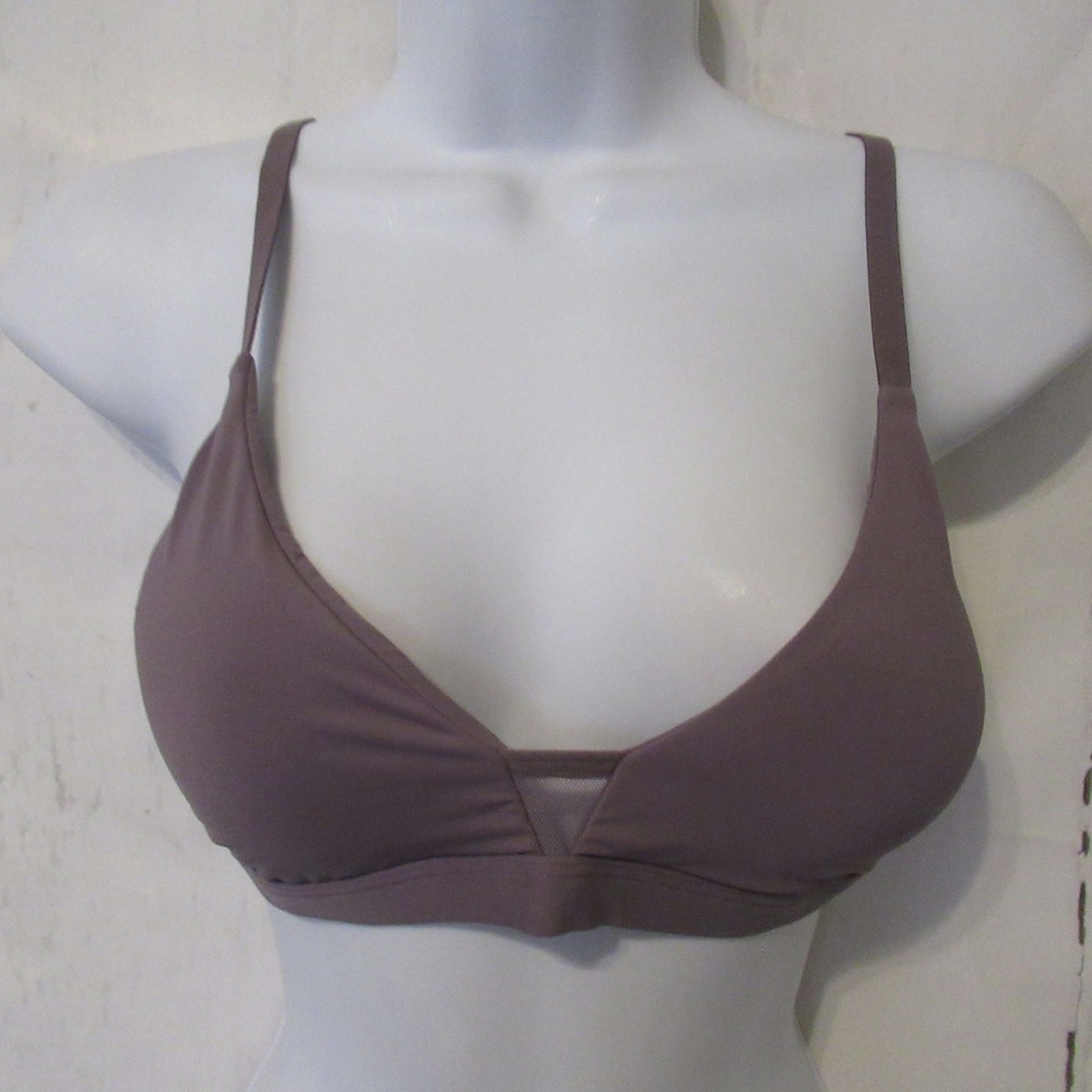 Pepper Bra M Purple Wirefree Scoop Wireless Back Closure